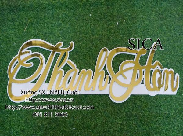 Bảng thành hôn bằng alu gương