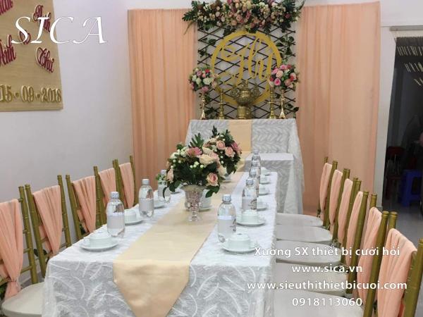 Giá bán bàn hai họ trang trí nhà đám cưới