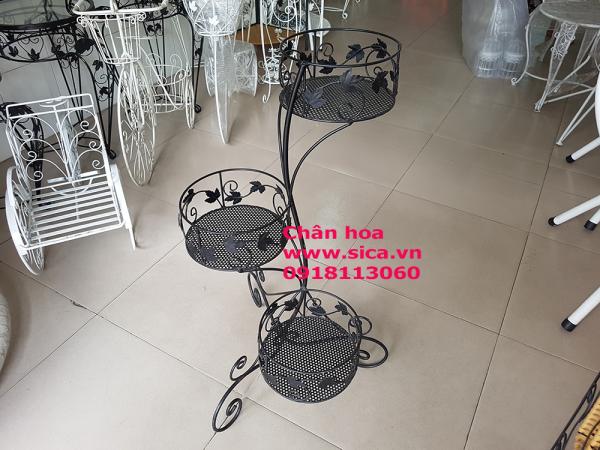 Cung cấp kệ hoa trang trí kiểu tròn -màu đen