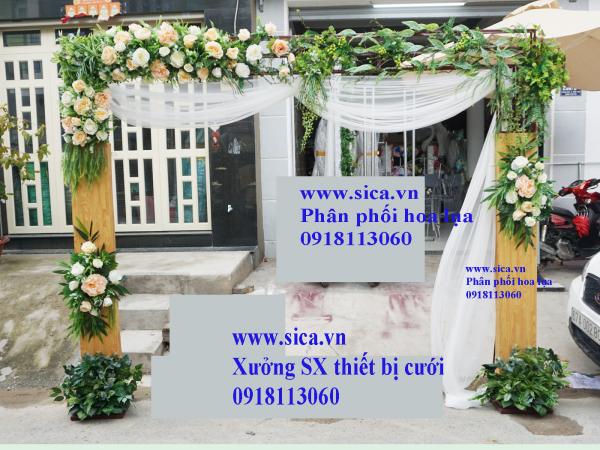Khung cổng cưới giả gỗ kích thước lớn