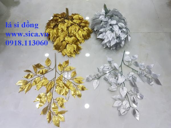 Lá cây si màu trắng, màu đồng