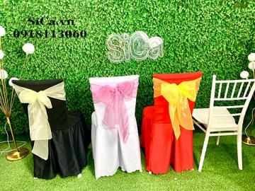 Xưởng may áo ghế và nơ ghế Tiffany