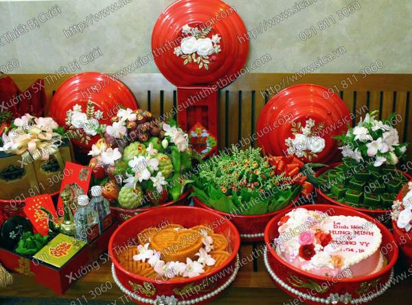 Trang trí mâm quả đẹp cho lễ cưới