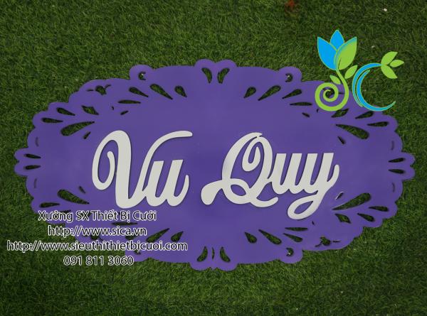 Bảng tên vu quy tím