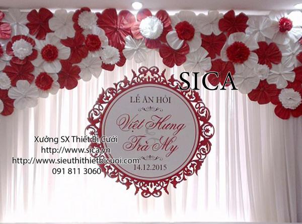 Tảng tên cô dâu chú rể treo backdrop