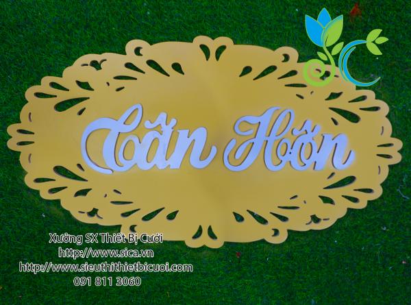 bảng chữ Tân Hôn vàng đồng