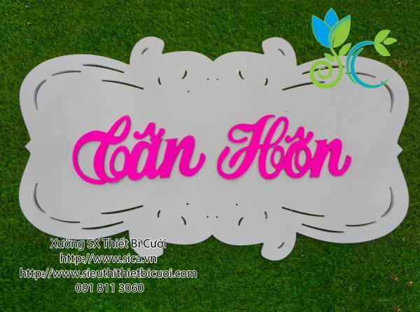 bảng tên tân hôn hình nơ