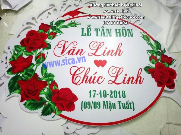 Nơi sản xuất bảng tên cô dâu chú rể