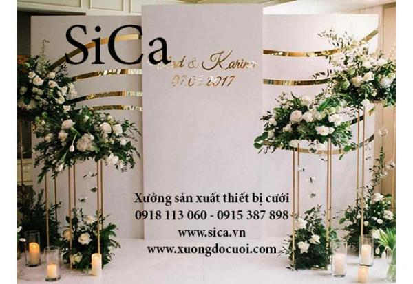 Trung bày các mẫu tấm phông trang trí tiệc cưới