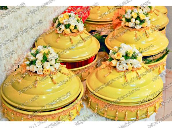 Mâm quả vàng cho lễ cưới