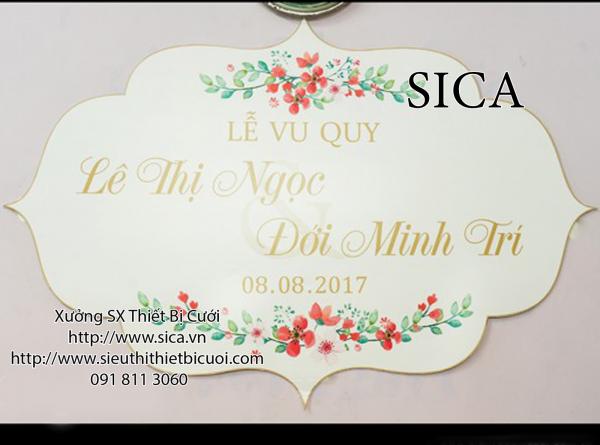 bảng tên tân hôn treo cổng hoa