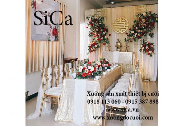 Trang trí bàn thờ gia tiên đám cưới