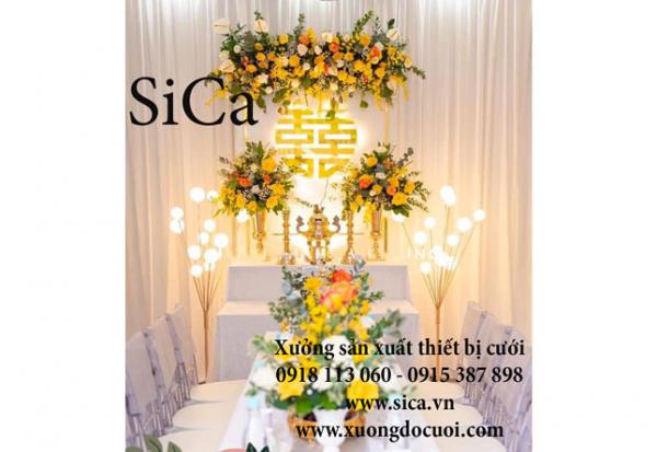 Bàn thờ gia tiên tiệc cưới giá rẻ