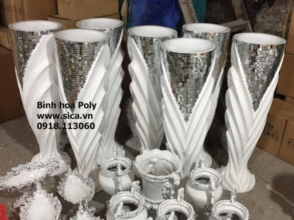 Binh cắm  hoa poly cao cấp