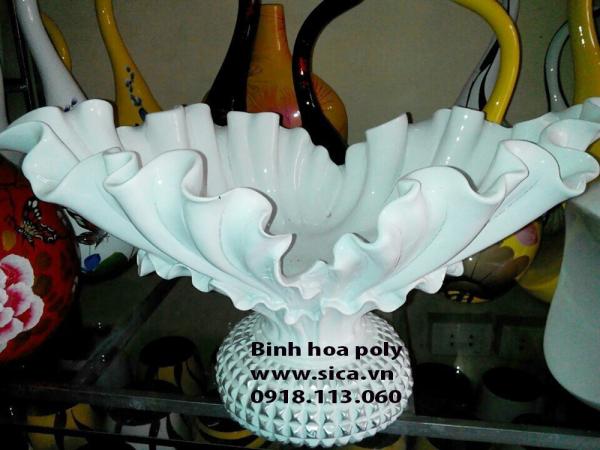 Bình hoa poly chiếc thuyền hoa