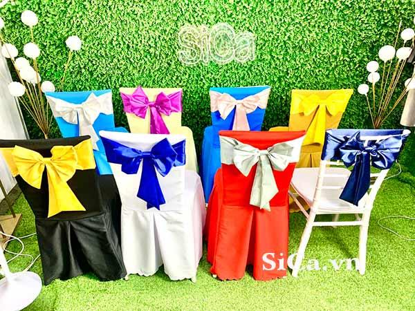 Xưởng may áo bọc ghế tiffany nơ ghế tiffany giá tốt nhất