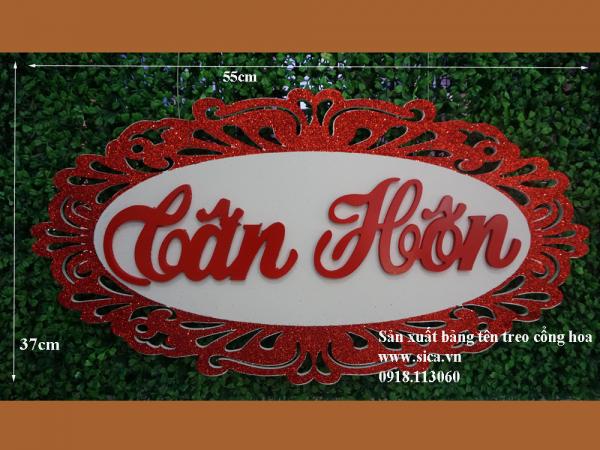 Bảng tên tân hôn - vu quy- đính hôn- thành hôn ovan kim tuyến