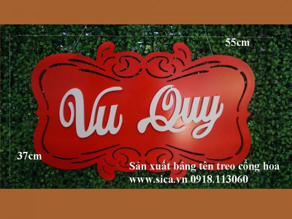 Bảng tên tân hôn - vu quy- đính hôn- thành hôn hình nơ