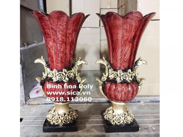 Bình cắm hoa nghệ thuật hinh loa kèn màu nâu