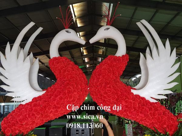Cặp chim công đại, trang trí cưới
