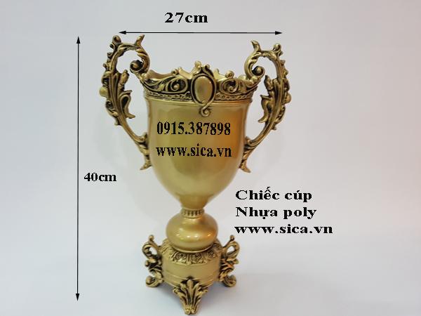 Bình cắm hoa poly hình chiếc cúp số 11