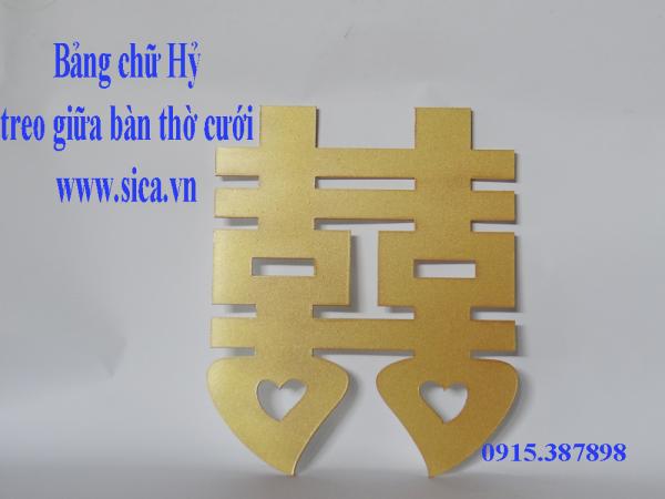 Bảng tên chử Hỷ trang trí đám cưới