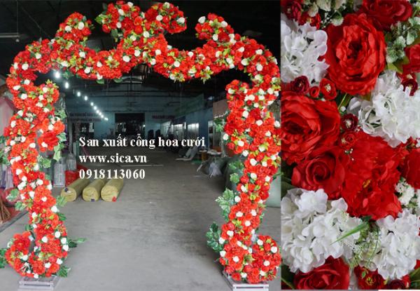 Cổng hoa đám cưới chử S