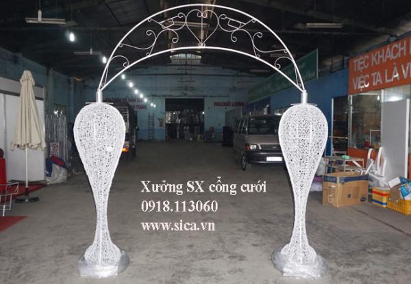 Khung cổng cưới lục bình đại chưa kết hoa