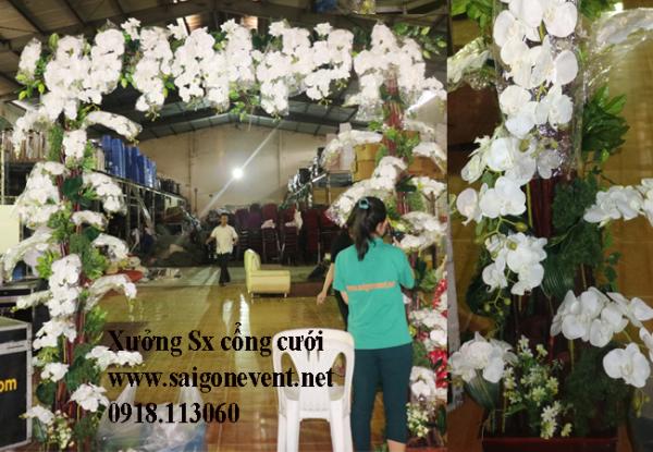Cổng cưới hoa lan cao cấp