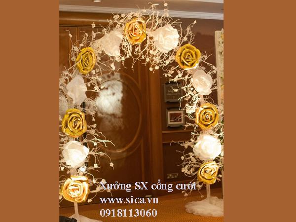Cổng cưới hoa giấy