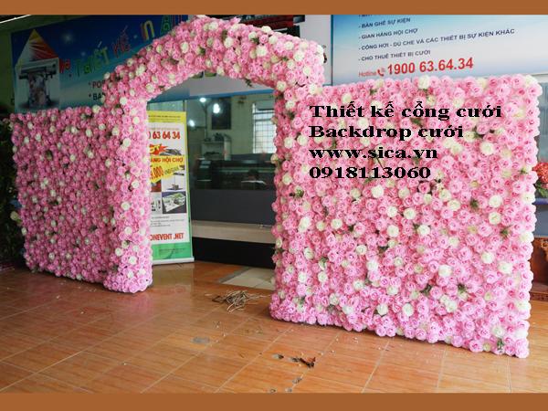 Thiết kế cổng cưới backdrop