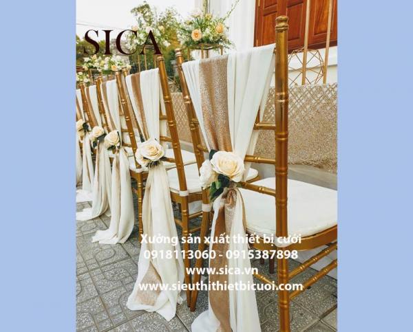Thiết kế bán nơ ghế tiffany đám cưới