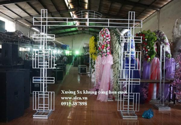 khung cổng cưới chử Hỷ, chưa kết hoa