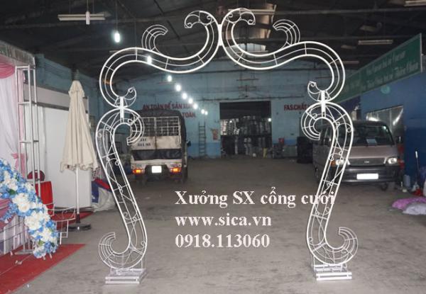 Khung cổng đám cưới chưa kết hoa chử S