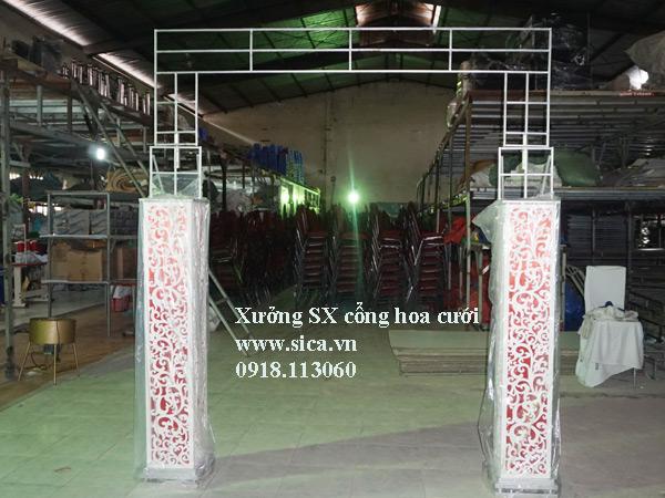 Khung cổng cưới chân foam cao đầu ngang