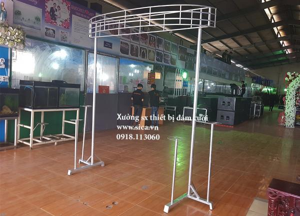 Khung cổng hoa cưới đầu vòng 2 chân trụ