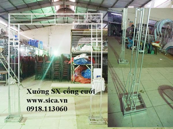 Khung cổng hộp đầu ngang chưa hoa