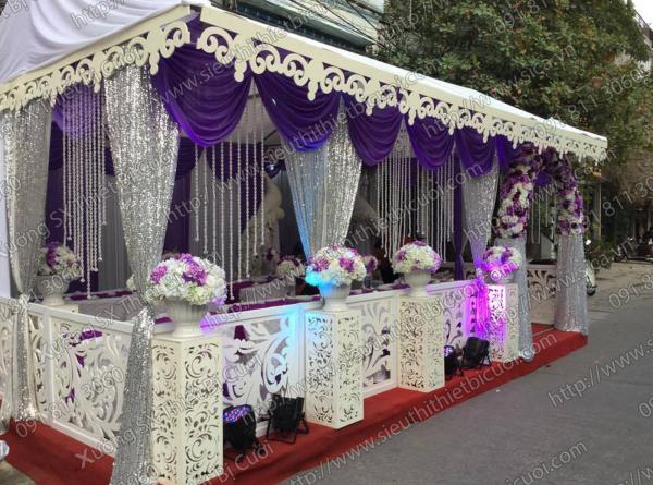 Hàng rào họa tiết trang trí lễ cưới