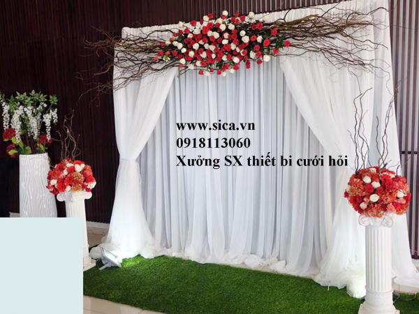 Sản xuất backdrop, backdground chụp hình đám cưới