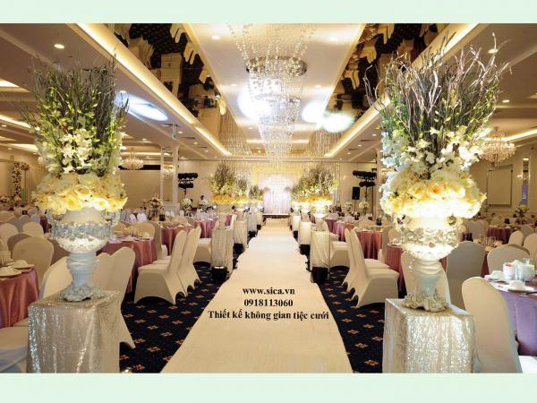 Sản xuất thiết kế không gian nhà hàng tiệc cưới