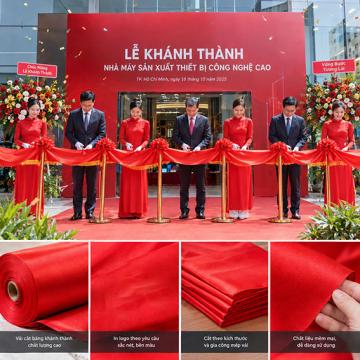 In Vải Cắt Băng Khánh Thành Theo Yêu Cầu – Giá Tốt