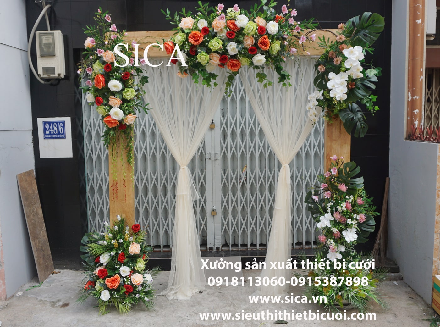 Thiết kế cổng hoa đẹp hiện đại