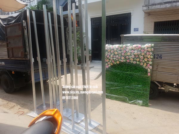 Khung treo rèm trang trí nhà đám cưới