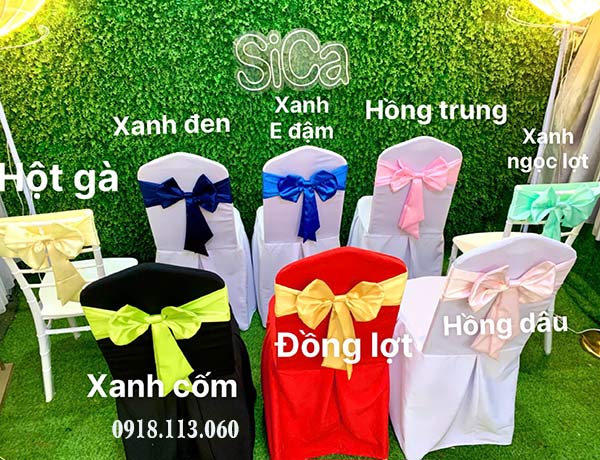 địa điểm bán nơ ghế tổ chức sự kiện, nơ ghế tiệc cưới
